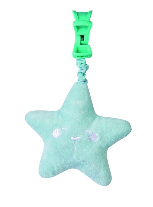 Saro figurine suspendue avec étoile sonore 21 cm polyester vert menthe