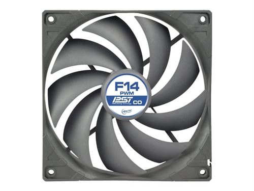 ARCTIC F14 PWM PST CO - 140 mm PWM PST Ventilateur Boîtier - Fonctionnement Continu - Refroidisseur avec Port PST (Système PWM) - Reglage RPM Synchro