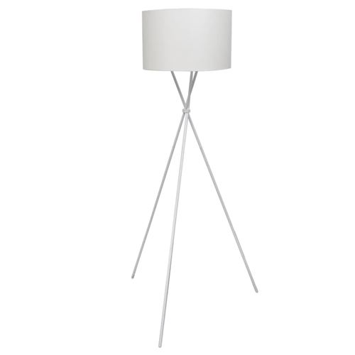 Lampe de sol à long trépied Blanc