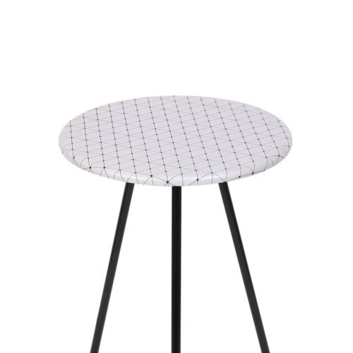 bhp Table d'appoint Blanc et noir MDF B154283