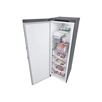LG GFT61PZCSE - Congélateur - vertical - pose libre - largeur : 59.5 cm - profondeur : 70.7 cm - hauteur : 186 cm - 324 litres - classe E - platine