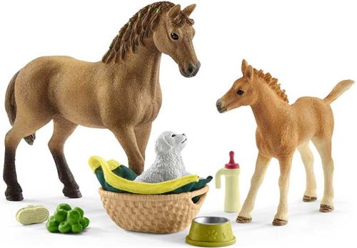 Shepper Com Schleich Horse Club Miniature Shetland Poney Famille Figures Animales Neuf Animaux Dinosaures Figurines Statues