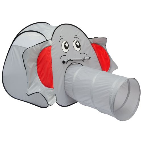 LittleTom Tente à boules en forme d'Éléphant 100x100x102cm avec Tunnel pop-up