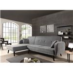 Canapé Dangle Convertible Helge Réversible Gris Foncé Scandinave