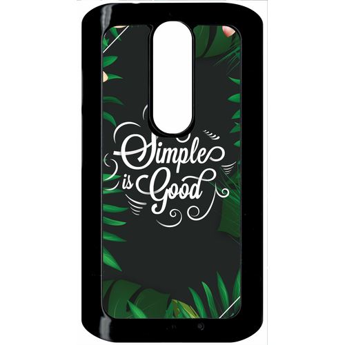 Coque Motorola Moto X Force Simple Is Good Tropical Fond Noir