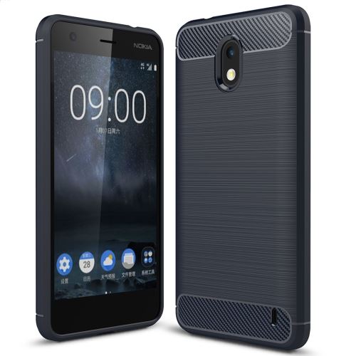Nokia 2 Coque Protection TPU Effet brossé bleu foncé ALS54344