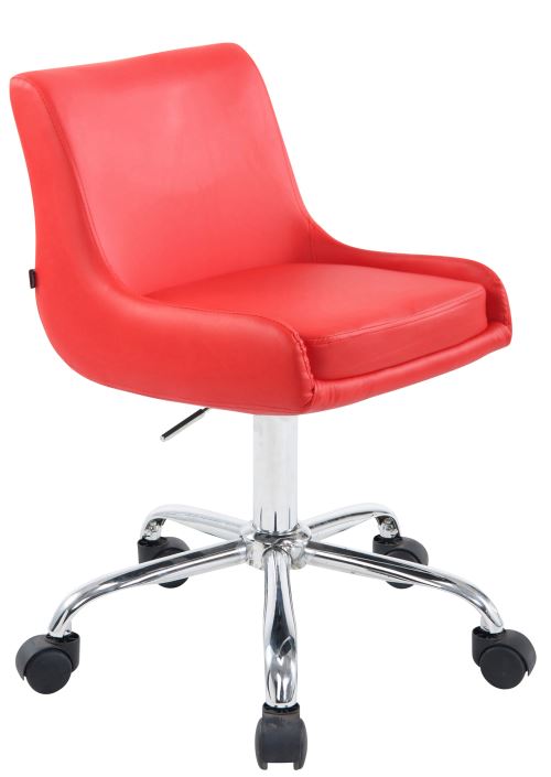 Tabouret de travail Club similicuir , Rouge