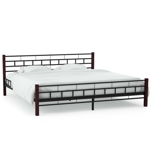 vidaXL Bedframe metaal zwart 160x200 cm