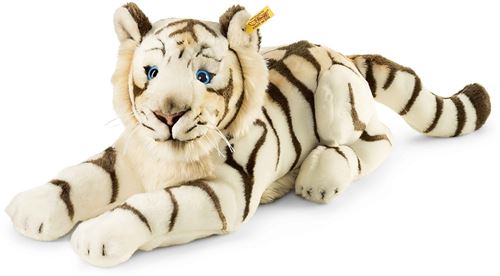 Steiff Bharat, the white tiger, striped white - 43cm