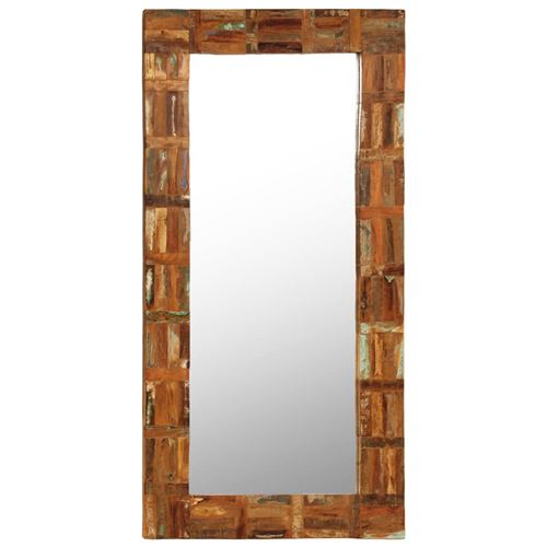 vidaXL Wandspiegel 60x120 cm massief gerecycled hout