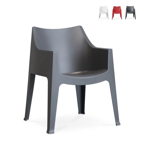 Scab Design - Chaises d'extérieur avec accoudoirs Scab Coccolona - Noir