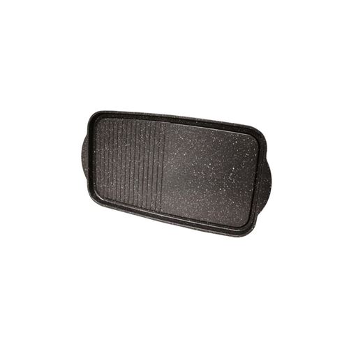 BAUMALU 384130 PLANCHA GRILL FONTE D'ALUMINIUM 46 X 26 CM