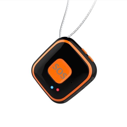 Super Mini Traceur Android iOs GPS Collier GSM Wifi AGPS Communication Sos Noir - YONIS
