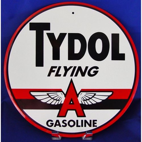 plaque tydol flying gasoline tole pub affiche usa essence