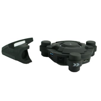 Hub illuminé pour souris Alpha Omega Players Berserker Narfi avec USB 3.0 Noir