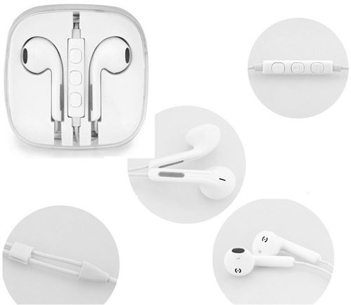 kit pieton + ecouteur + micro ozzzo blanc pour apple ipod nano 6g