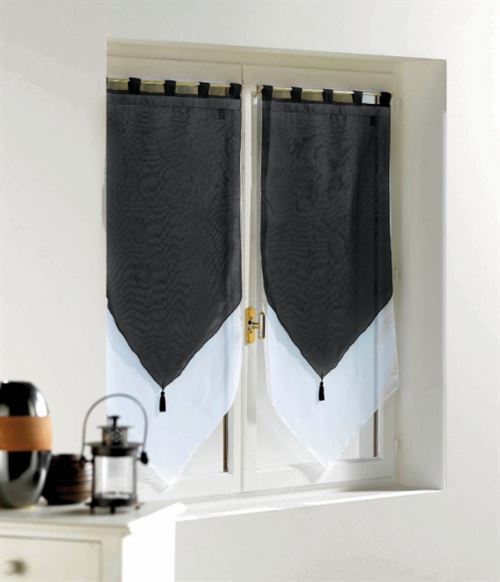 Paire voile bicolore BLANC / NOIR
