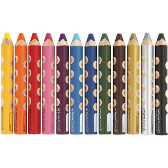 Lyra crayons 3-en-1 Groove 12 pièces multicolore - Dessin et coloriage  enfant - Achat & prix