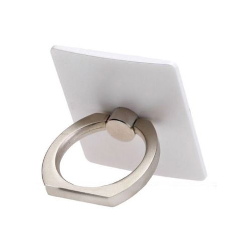 SHOP-STORY - Support et anneau pivotant à 360° pour smartphones - Couleur Blanc Nacré