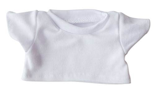 White T-Shirt Clothing Fits 8-10 Most Webkinz Shining Star and 8-10 Make Your Own Stuffed Animals and Build-a-Bear