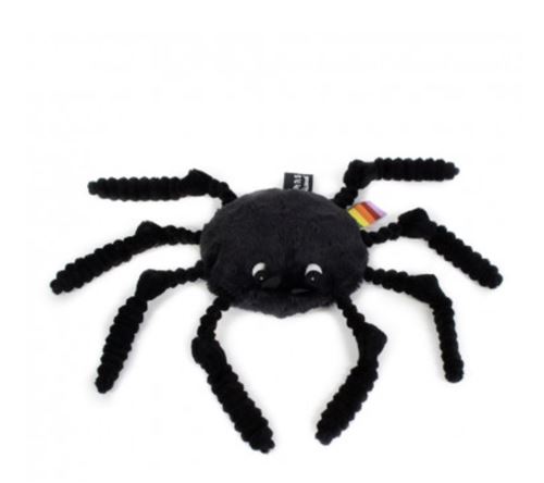 Les Deglingos araignée en peluche noire 15 cm