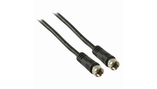 Câble dantenne et de satellite f mâle - f mâle 1,5 m noir nedis