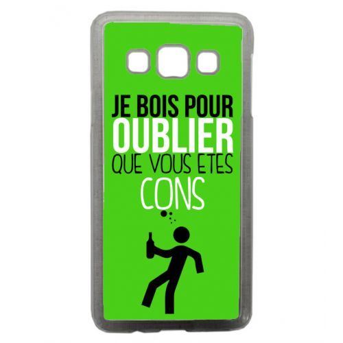 Coque transparente galaxy a7 je bois pour oublier que vous etes con 11