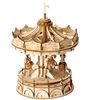 Robotime Puzzle 3D Merry Go Round 17,7 cm bois naturel
