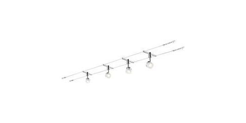 Système complet d'éclairage sur câble LED intégrée 20 W Ampoule LED Paulmann Stage 94080 blanc, chrome