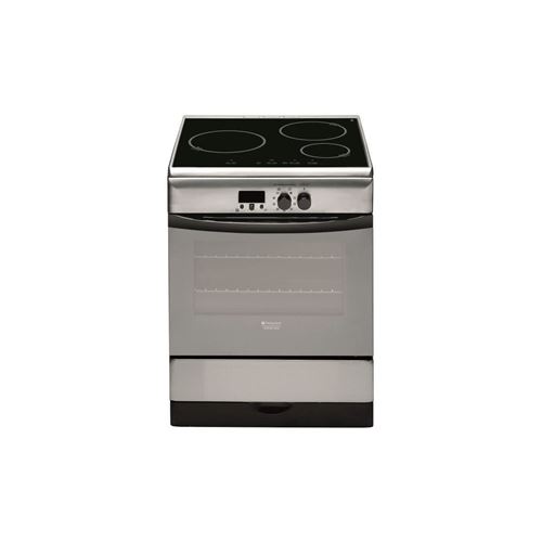 Hotpoint Ariston HF63ILMPAA (X) FR - Cuisinière - pose libre - largeur : 60 cm - profondeur : 60 cm - hauteur : 85 cm - avec système auto-nettoyant - classe A - acier inoxydable