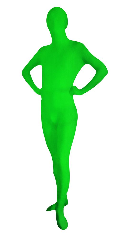 BRESSER Combinaison corporelle vert Chromakey taille S
