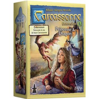 Jeu de stratégie Asmodee Extension Carcassonne Princesse et Dragon