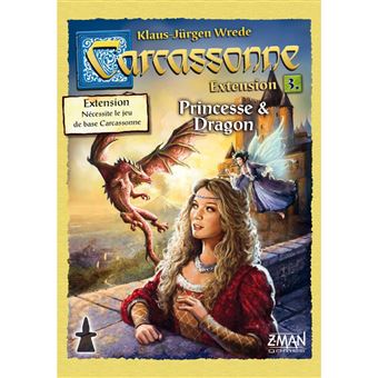 Jeu de stratégie Asmodee Extension Carcassonne Princesse et Dragon