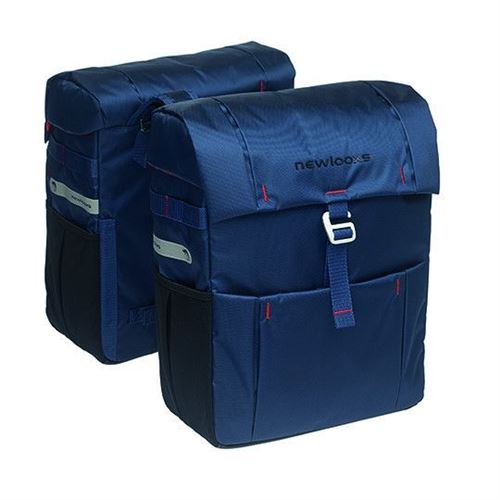 Sacoche velo porte bagage a pont newlooxs vigo racktime bleu -37 litres- 310x400x150mm