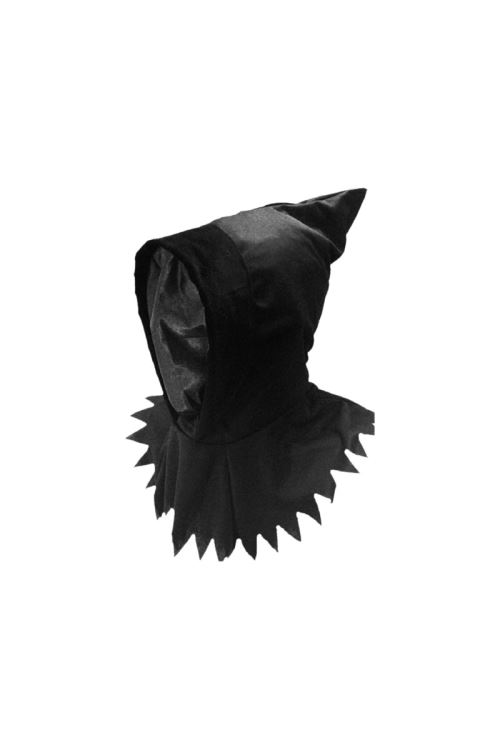 Cagoule Noire Avec Col Visage Invisible - Noir