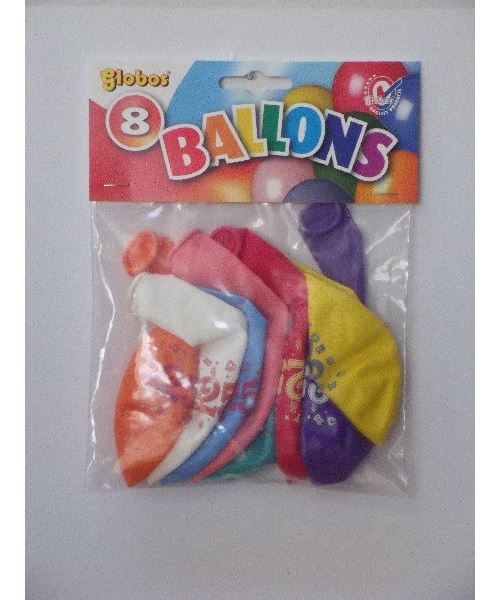 Ballons numéro 25 n ° 12, un côté, 5 sacs de 8 pièces