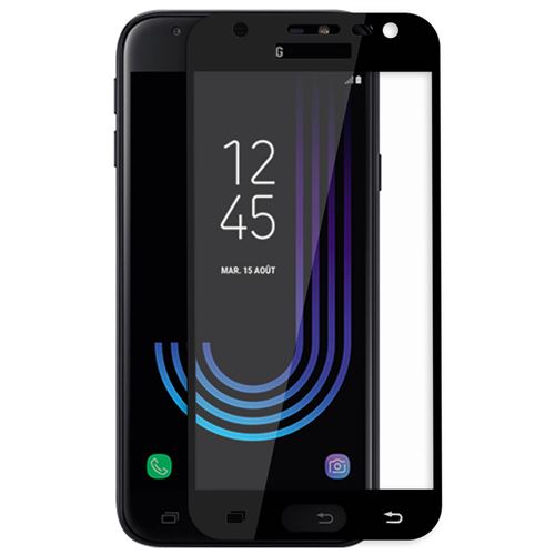 FTGS-Samsung Galaxy J7 2017-Noir Écran en verre incurvé plein couvert protecteur pour Samsung Trempé Galaxy J7 2017 (Noir)