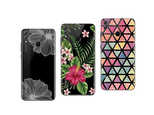 3 coques compatibles Huawei Honor 8X gel Souple résistant Anti Choc avec Impression de qualité (Pack#5)