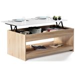 Table basse vidaXL Table basse blanc brillant 100x49,5x31 cm bois d'ingénierie Table basse vidaXL Table basse blanc brillant 100x49,5x31 cm bois d'ingénierie