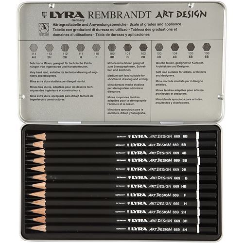 Lyra Crayons de dessin Lyra Art Design - Set, 12pi&egrave;ces- - Crayons div