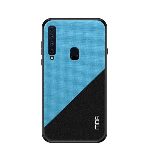 Coque en TPU hybride de tissu bleu pour votre Samsung Galaxy A9 (2018)/A9 Star Pro/A9s