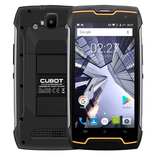 Cubot Kingkong 4400mAh IP68 Etanche Antichoc Android 7.0 Cellulaire 2G RAM 16G ROM Noir EU