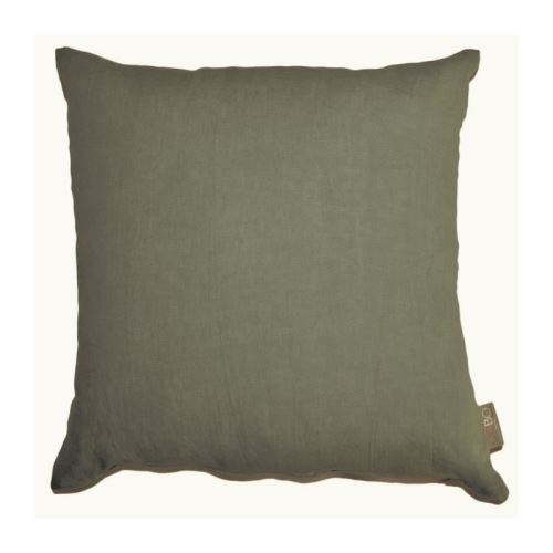 O'CBO Coussin déhoussable - 100% lin - 42 x 42 cm - Vert mangue