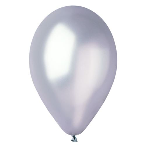 10 ballons latex metallisés argent bio 30cm - 305746