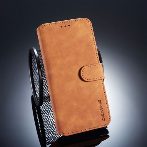 Etui en PU style rétro marron pour votre Xiaomi Mi 8 (6.21-pouces)