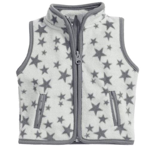 Schnizler bodywarmer Sterrenfleece junior gris/crème