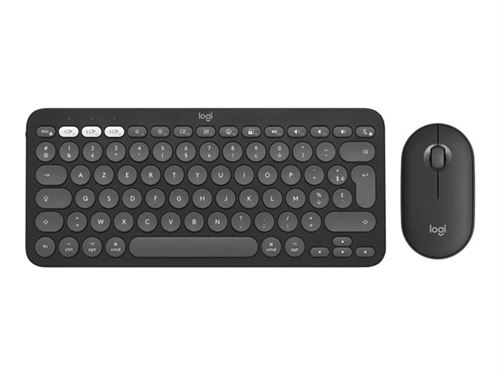 Non Communiqué Logitech Pebble 2 Combo For Mac - Ensemble Clavier Et Souris - Sans Fil - Bluetooth Le - Qwertz - Allemand - Graphite Ton Sur Ton