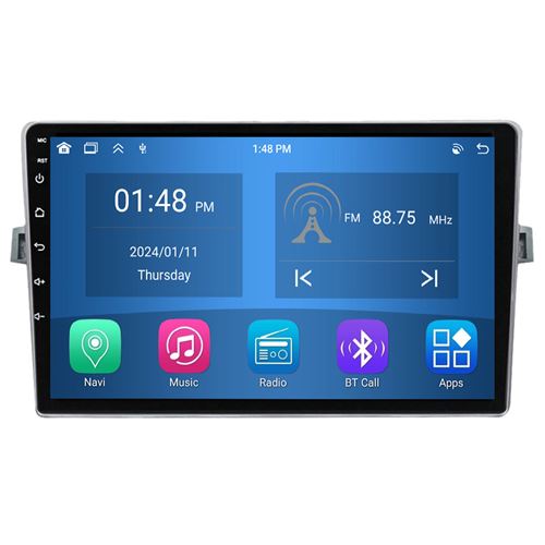 Autoradio RoverOne® Bluetooth CarPlay Android Auto Navigation 4Go RAM 64Go ROM pour Toyota Verso R20 2009-2018
