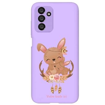 Sur Coque Violet Taperso Pour Samsung Galaxy A G Avec Motif Lapin Et Maman