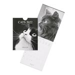 Petit Calendrier Mural Chats Noir Et Blanc - 2022 - Draeger Paris